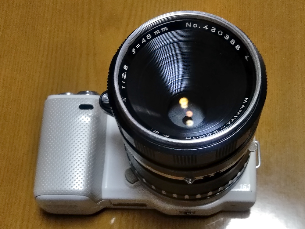 珍品。エキザクタマウントのMAMIYA-SEKOR F.C. 48mm/F2.8でデジタル