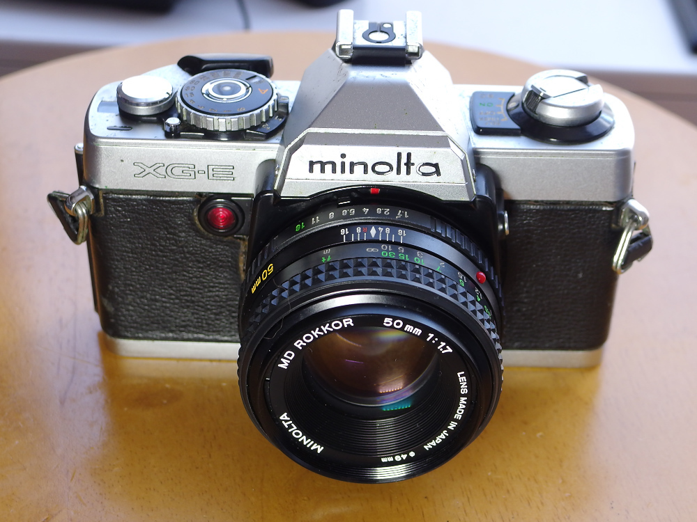 ミノルタのフィルムカメラ、minolta XG-Eのジャンク品が蘇りました